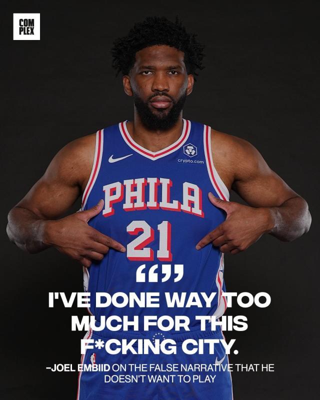 赛程表-恩比德怼费城球迷：我曾经不惜身体打球就换来这些